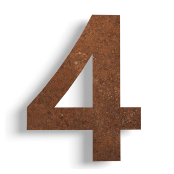 Házszám corten acél (födém) 0 - 15 cm 4 - 15 cm