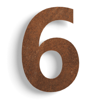 Házszám corten acél (födém) 0 - 15 cm 6 - 15 cm