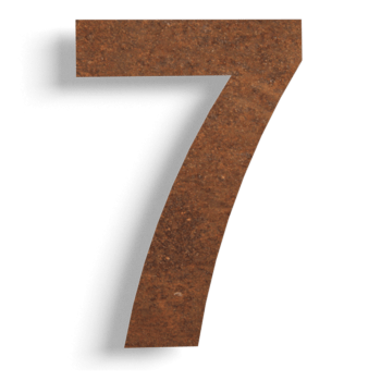 Házszám corten acél (födém) 0 - 15 cm 7 - 15 cm