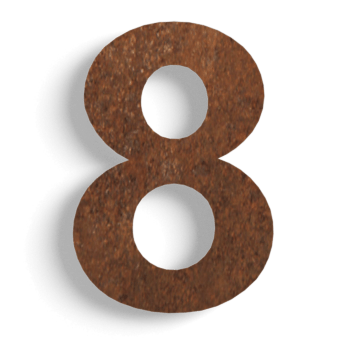 Corten acél házszám 8 - 50 cm