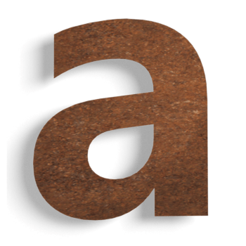 Corten acél házszám a - 10 cm