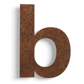 Corten acél házszám b - 15 cm