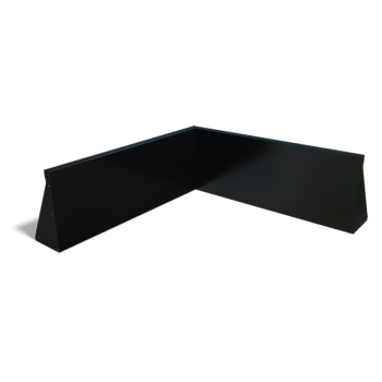 Porszórt acél támfal belső sarok 100 x 100 cm (magasság 30 cm)