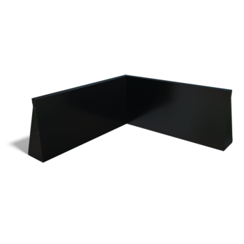 Porszórt acél támfal belső sarok 100 x 100 cm (magasság 50 cm)