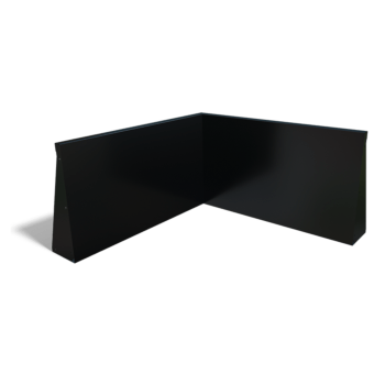 Porszórt acél támfal belső sarok 100 x 100 cm (magasság 60 cm)