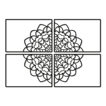 Fém fali dekoráció Mandala *OP=OP