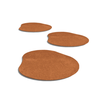 Corten acél lépőkő Organikus 40 x 40 cm