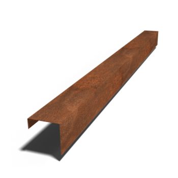 Corten acél fedőprofil 15 x 15 x 5 cm (hossza 240 cm)