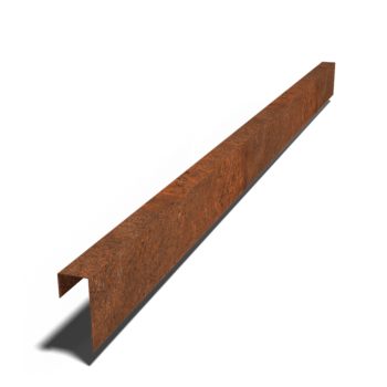 Corten acél fedőprofil 15 x 6 x 5 cm (hossza 240 cm)