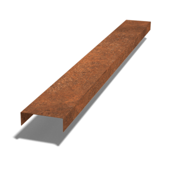 Corten acél fedőprofil 5 x 15 x 5 cm (hossza 150 cm)