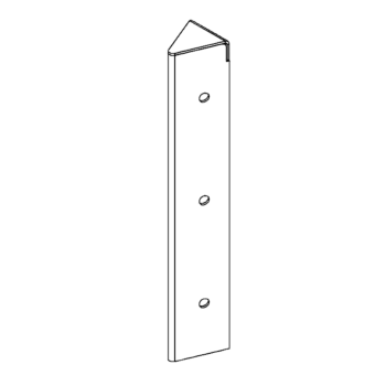Sarokdarab corten acél 45° 30 cm