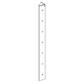 Sarokdarab porfestett acél 45° 70 cm
