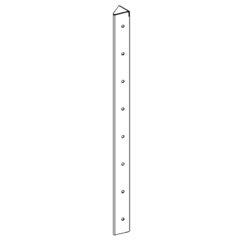 Sarokdarab porfestett acél 45° 80 cm