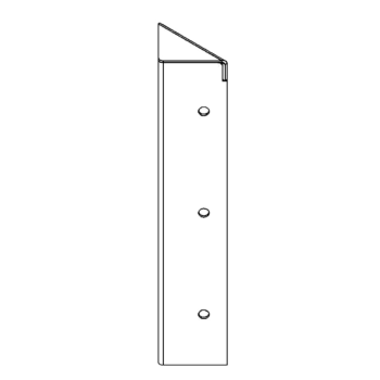 Sarokdarab porfestett acél 90° 30 cm