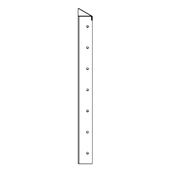 Sarokdarab porfestett acél 90° 70 cm