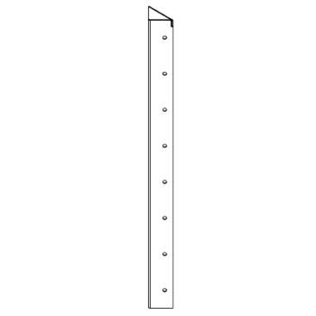Sarokdarab porfestett acél 90° 80 cm