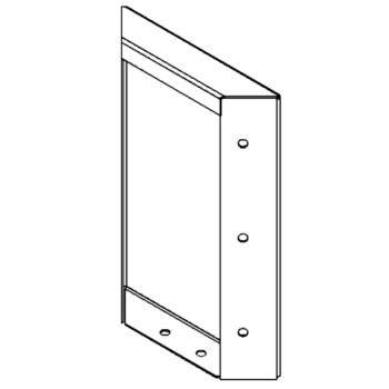 Porszórt acél panel 30 x 20 cm