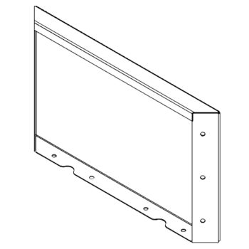 Porszórt acél panel 30 x 50 cm