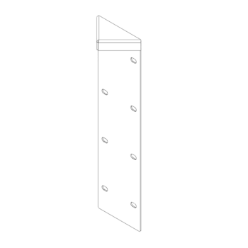 Sarokdarab corten acél 180° 40 cm