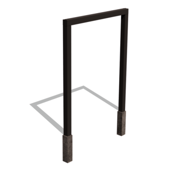 Porszórt acél pergola egyenes 200 cm