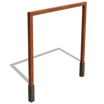 Corten acél pergola egyenes 300 cm