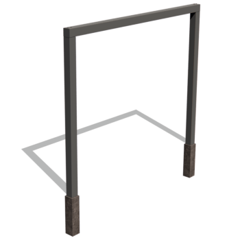 Porszórt acél pergola egyenes 300 cm