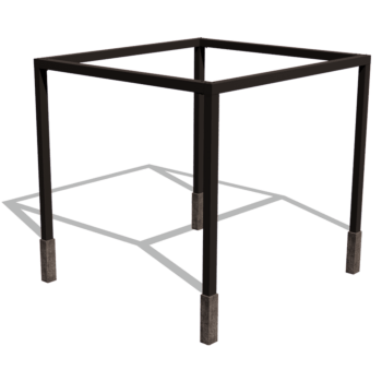 Porszórt acél pergola beállítás négyzet 324 x 300 cm
