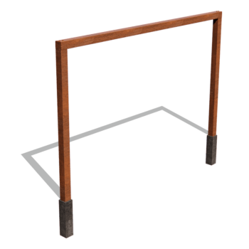 Corten acél pergola egyenes 400 cm