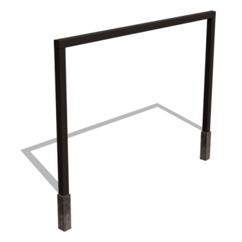Porszórt acél pergola egyenes 400 cm