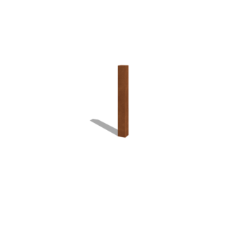 Kerítésoszlop corten acél 100 cm