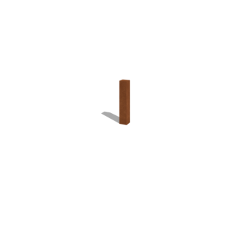 Kerítésoszlop corten acél 60 cm