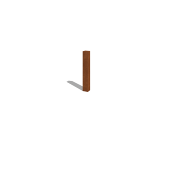 Kerítésoszlop corten acél 80 cm