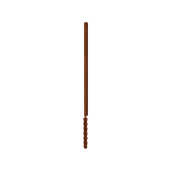 Corten acél kerti kerítés H sarkos oszlop földhegyes rögzítővel 190 x 6 x 6 cm
