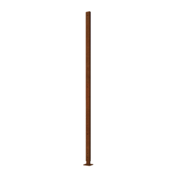 Corten acél állvány egyenes lapos alap 190 x 6 x 3 cm-es méretben