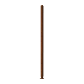 Corten acél állvány lapos alap 190 x 6 x 6 cm-es sarok