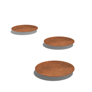 Corten acél lépőkő Kerek 25