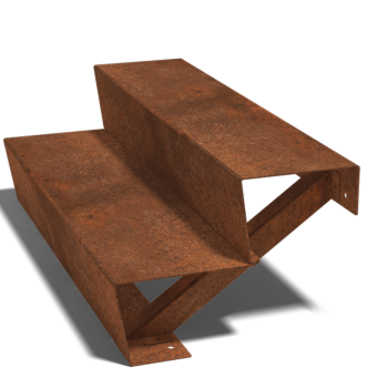 Corten acél lépcső New York 2 lépcsőfok (szélesség 100 cm)