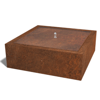 Corten acél szökőkút 120 x 120 x 40 cm