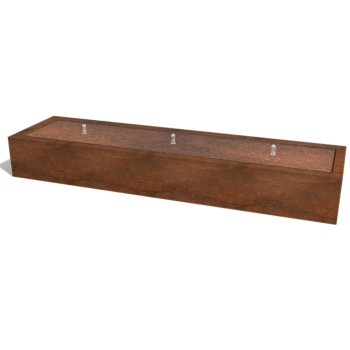 Corten acél szökőkút 300 x 80 x 40 cm