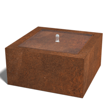 Corten acél szökőkút 80 x 80 x 40 cm