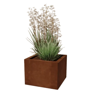 Corten acél virágláda - Négyzet - 40 x 40 cm