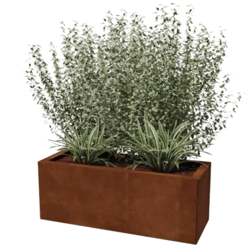Corten acél virágláda - Téglalap - 30 x 80 cm
