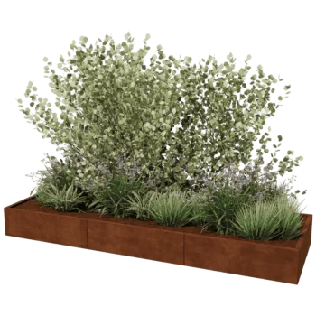 Corten acél virágláda XXL - Téglalap - 300 x 100 cm