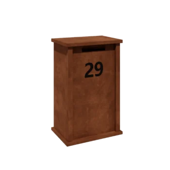 Corten acél postaláda - Arizona M - 60 x 40 x 100 cm