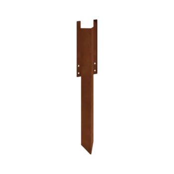 Corten acél földtüske - Szegély magassága 34 / 37,5 cm