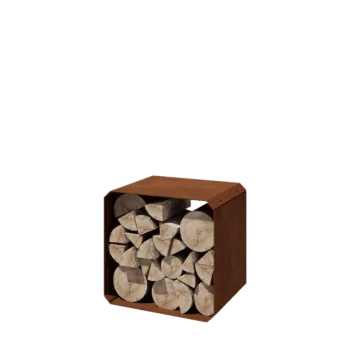 Corten acél fatároló - Colorado 1 darab - 40 x 40 x 40 cm