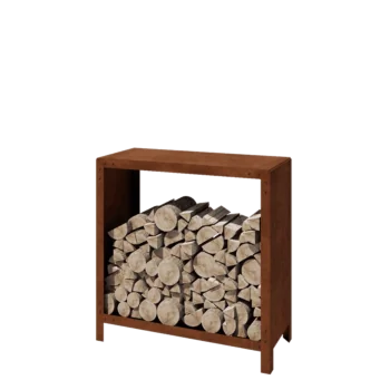 Corten acél fatároló - Indiana - 100 x 40 x 100 cm