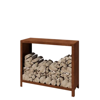 Corten acél fatároló - Indiana - 120 x 40 x 100 cm