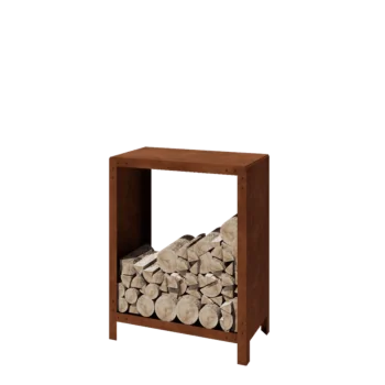 Corten acél fatároló - Indiana - 80 x 40 x 100 cm