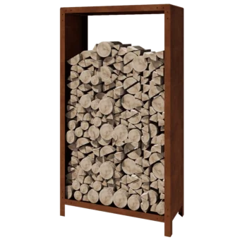 Corten acél fatároló - Indiana - 100 x 40 x 180 cm